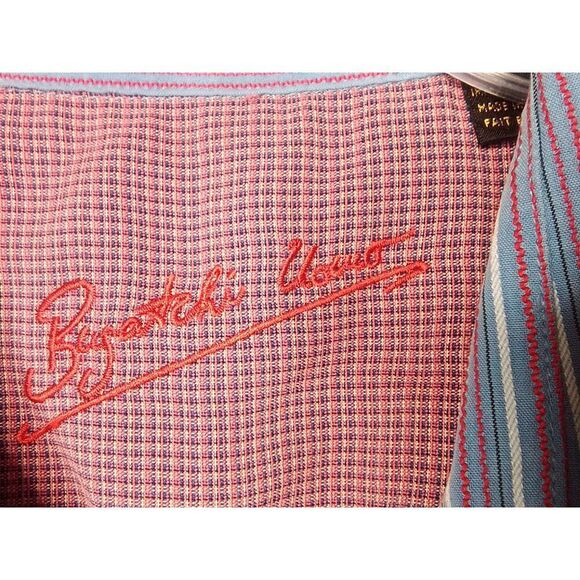 Bugatchi Uomo Blue, Gray And Red Stripped Button Up Shirt Size XL. - Picture 5 of 6